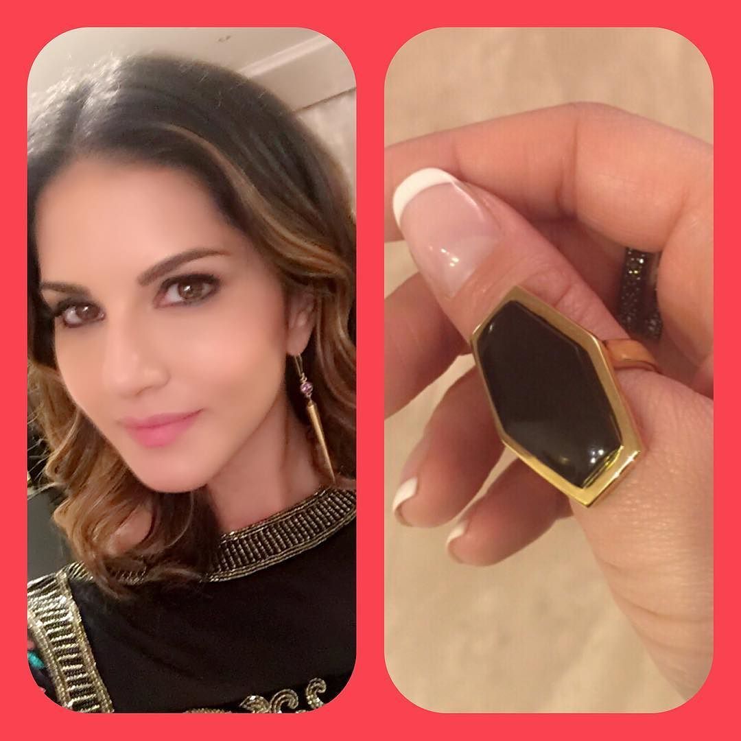 Such cool accessories tonight @vivekkarma from Karma designs by sunnyleone