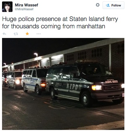 socialjusticekoolaid:  HAPPENING NOW (12/4/14): Protesters are converging on the Staten Island Ferry, attempting to reach the location of Eric Garner’s death on Staten Island. #thisendsnow #staywoke 