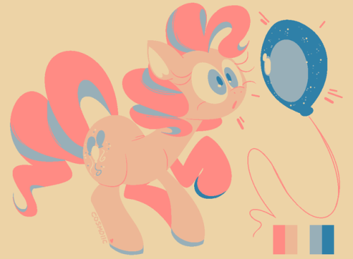 pillsburries: ;;We’re playing around with styles again !!  ;;This time, using @every-single-one-of-the-things‘ color palette, ‘ South, ‘ we now have a cotton-candy-esque Pie ! ( with bonus baloooon !!!!! ) ;;Gotta admit, it reminds me of the