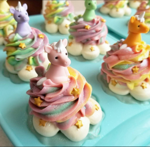 purrincess-soap:Unicorn cupcake soaps by Euphoria Soap Works All of the good things, in one object.