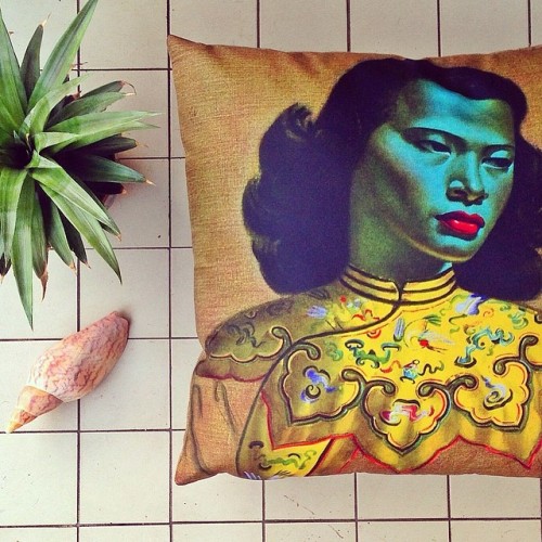 tretchikoff cushions, $75. #vintage #vintagehome #vintagedecor #vintageliving #vintageinterior #retr