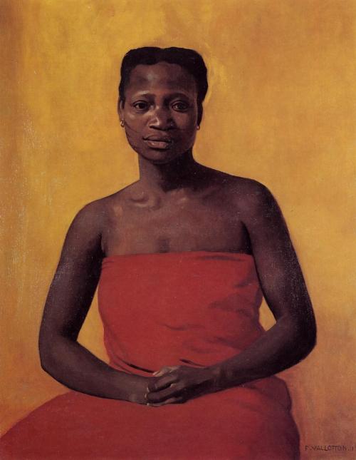 Seated Black Woman, Front View, 1911, Felix VallottonMedium: oil,canvas