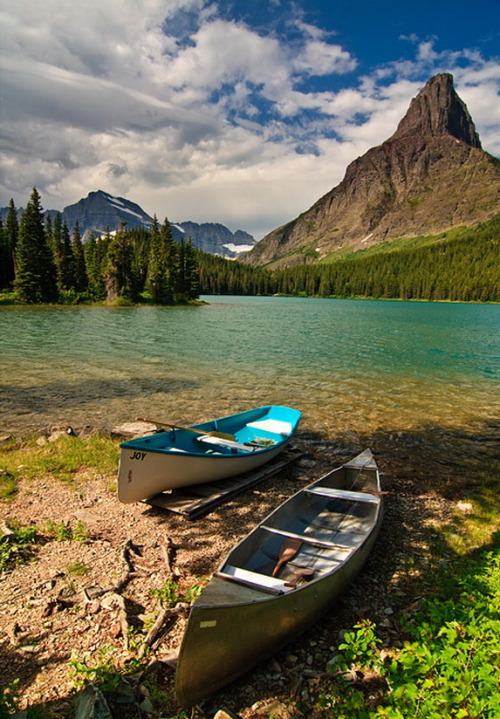 The Call of the Wild, Swiftcurrent Lake in Glacier National Park, USA (by cdmonson).