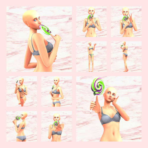 ♠ New Pose Pack ♠ Lollipop_________________________________________In Game Poses• 10 Female Poses + 