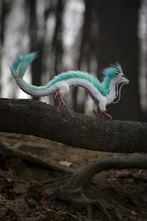 Haku from &ldquo;Spirited Away&rdquo;: moveable handmade art doll