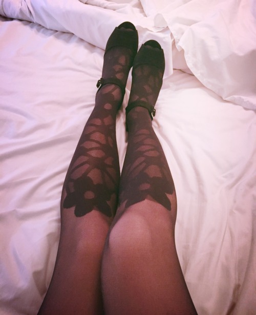 Kitty got some new tights and heels!