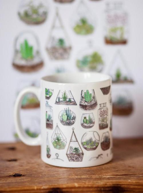 Terrarium Mug //BrittanyDaviesArt