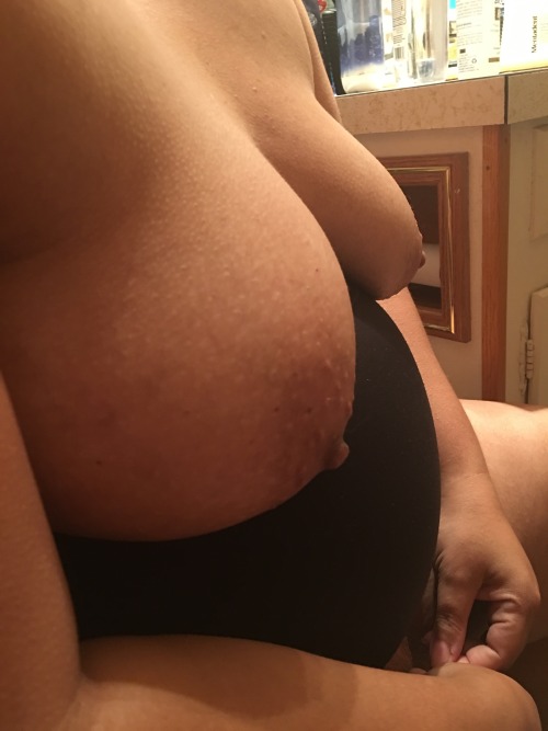 mywifedirtyhole:  The Mrs caramel Tits! 
