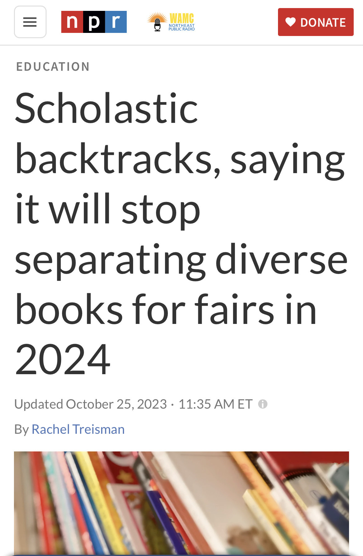Scholastic will stop separating diverse stories for book fairs in 2024 : NPR