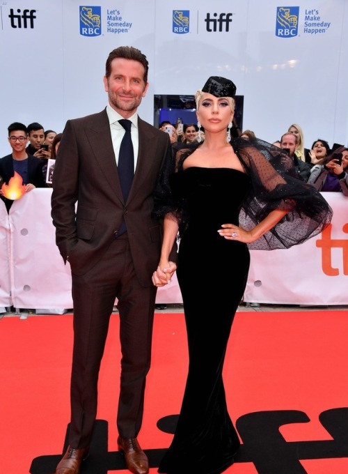 gaga-vibes:Lady Gaga & Bradley Cooper‘A Star Is Born’ Premiere at Toronto Film Festival [Sept.9,