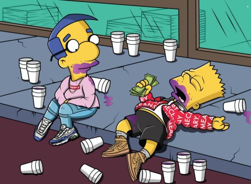 TOMMY BATES | THE SIMPSONS IN HYPEBEAST MODETommy Bates is back with another illustration of several
