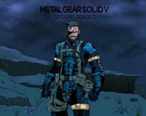 Big Boss from Ground Zeroes in animated comic art style. I originally drew this piece in 2015 but i 