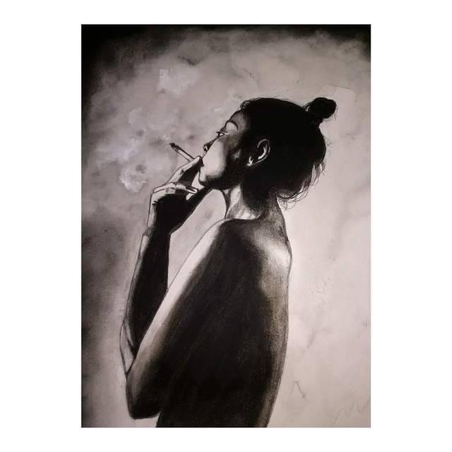 #charcoal_art #smoke #art #light_&_shade #black_&_white #artists on tumblr