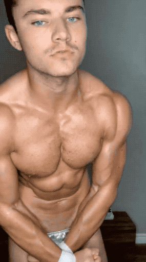 broodingmuscle:  More of juicy newbie wrestler Travis MaverickSource: YouTube   Aggressive roided confidence has never looked so good