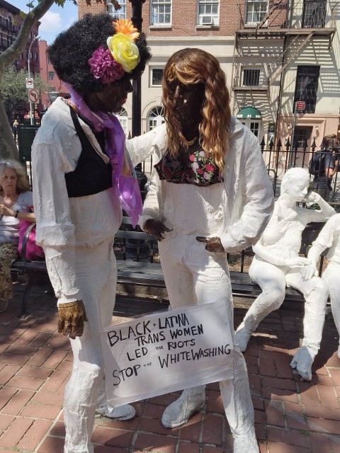 micdotcom:   Activists painted these statues at Stonewall to honor the historic trans