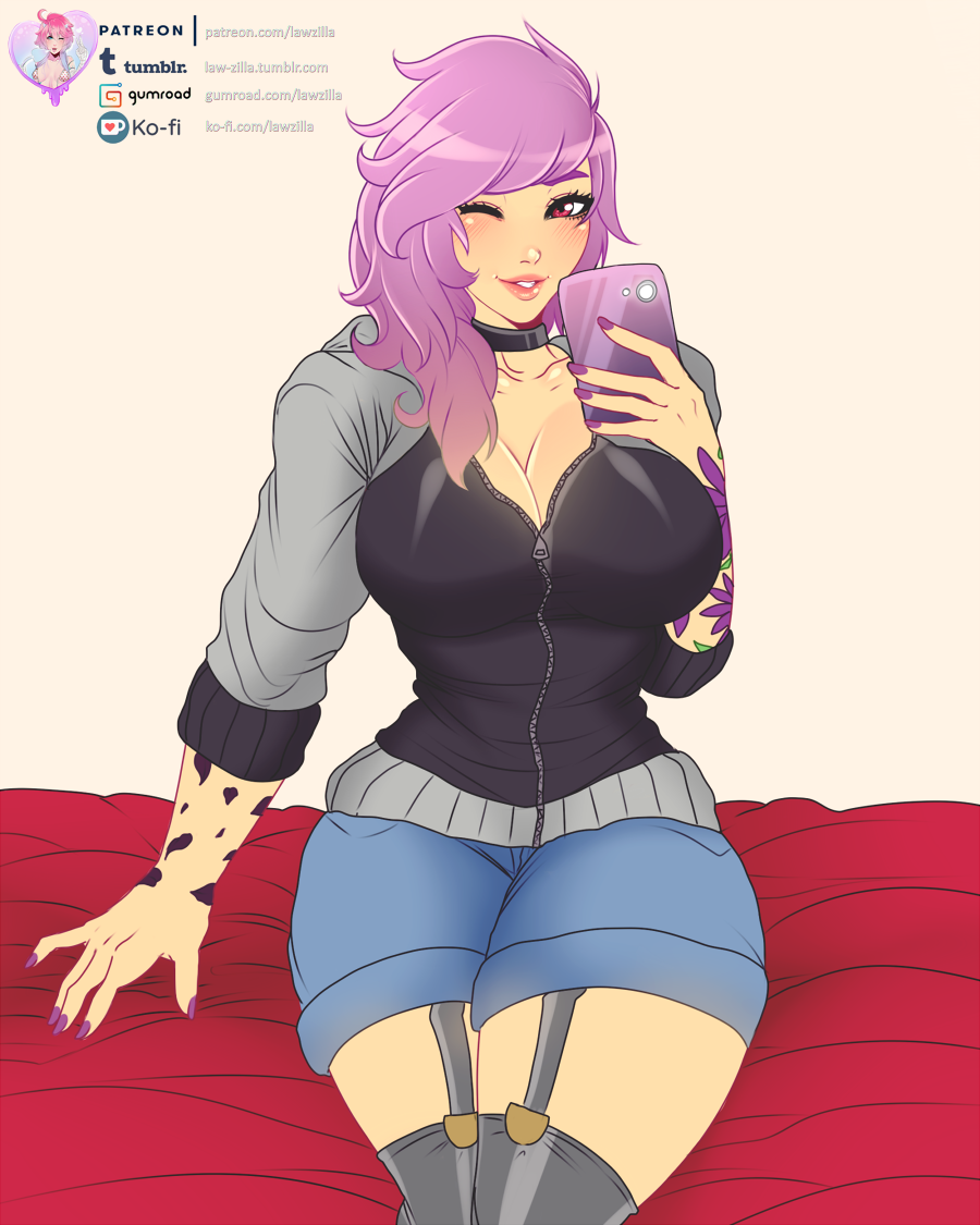    Finished YCH commission of Lavender, OC for Grxviton-Surge :3   All versions up