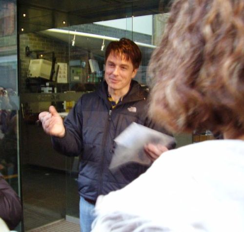 Post 39 of 51…38) I love the fact he comes to the stage door to after most stage performances