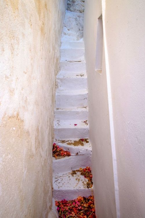 An…um…relatively narrow stairway in the Chora of Serifos island. 