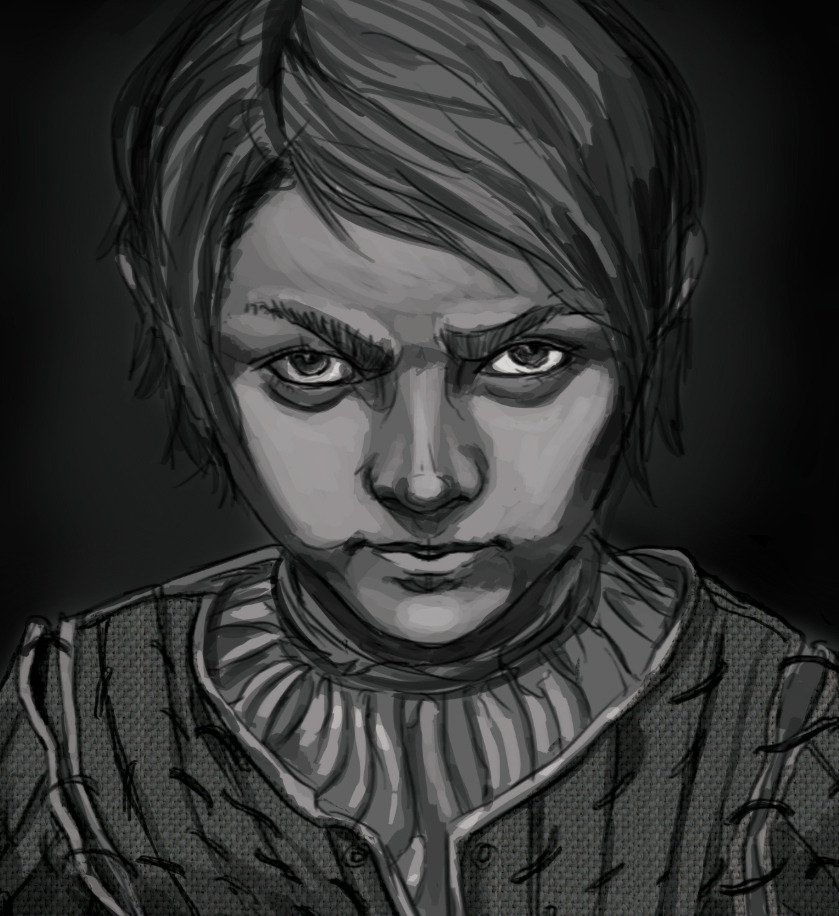 octosquiddle:  From start to finish of the Arya Stark picture I recently uploaded.