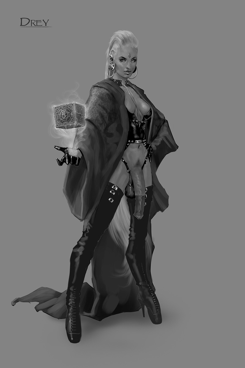 the-eternal-feast: Finished concept art of Drey'Alith, who will be the gateway operator