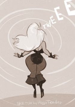 Black Canary - Cartoony PinUp SketchQuick