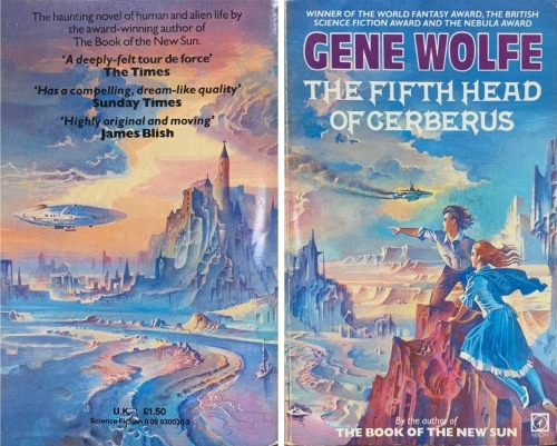 Bruce Pennington’s 1983 cover art for Gene Wolfe’s The Fifth Head of Cerberus