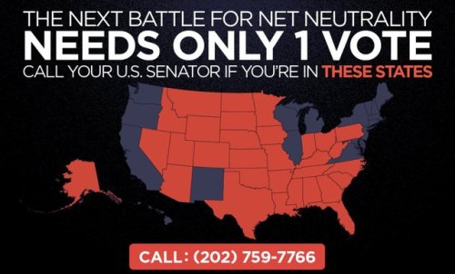solarpunkwitchcraft: If you live in one of the red states, please call your representative and ask them to protect net neutrality!!! We need one more vote, and if we dont get it, our rights get sold and the internet changes forever!