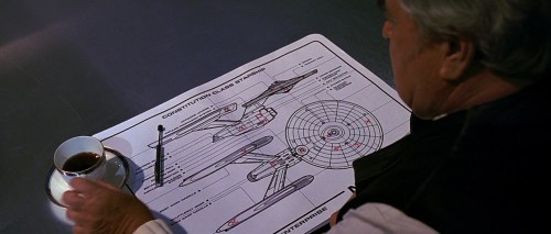 Enterprise blueprint in Star Trek VI: The Undiscovered Country (1991)