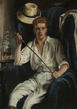 lesfilsducalamus:William Bruce Ellis Rankin, The Young Polo Player, 1920, Blackburn Museum and Art Gallery, 128 x 101 cm