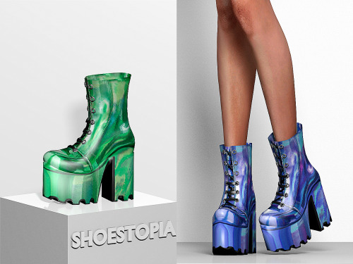 Shoestopia - Chromatica Boots+10 SwatchesFemaleSmooth WeightsMorphsCustom ThumbnailHQ Mod Compatible