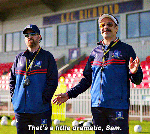 welton-lasso: sam is me, i am sam [ID Sam from Ted Lasso, points into the air, smiling, and says: “W