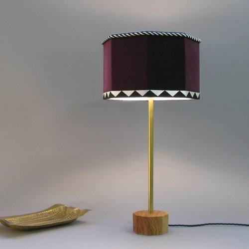 #servomuto #newproject #velvet #purple #burgundy #tablelamp #dedar #trimmings #brass #wood #interior