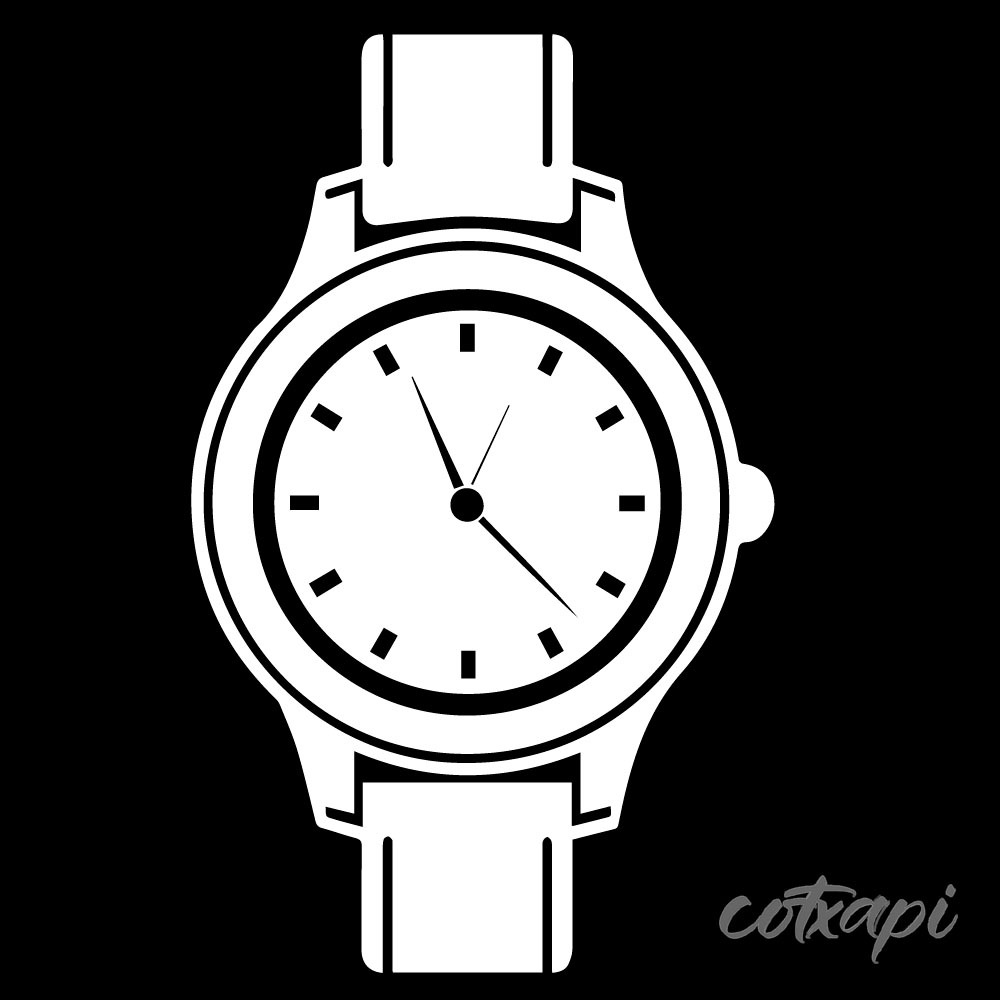 Watches icon in vector Quartz watches Chronograph watches Wrist watches outline in vector
