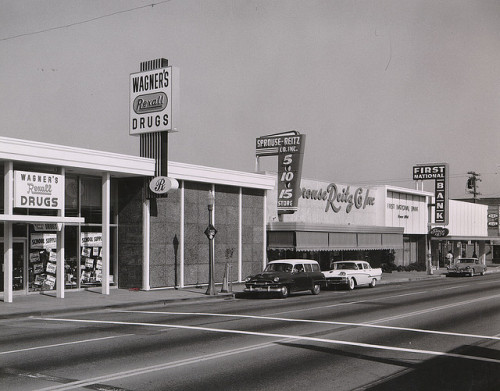 klappersacks:300 block of Castro Street between Dana and California Streets [1961] by SpaceQuest on 