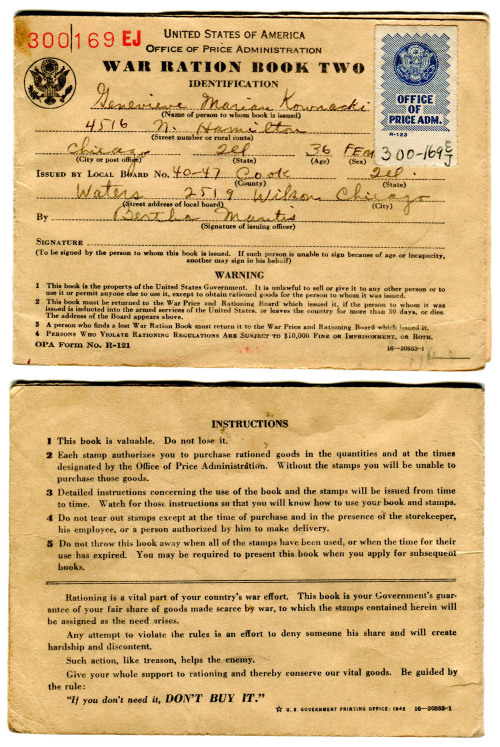 Wrapping up my WWII rations collection are coupons for the grocery store. While the initial thought 