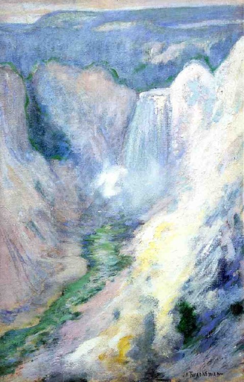Waterfall in Yellowstone, 1895, John Henry TwachtmanMedium: oil,canvas