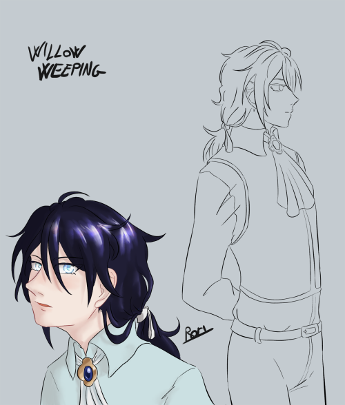 It’s been AGES since I last drew him, and I felt like adding my touches (I like men with long hair, 