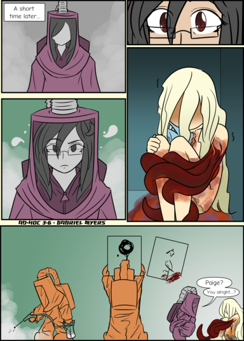 AD-HOC 3-6 - CleanupYushiko dons a hazmat suit to comfort the highly corrosive Paige.Full comic here