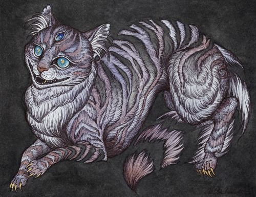 caitlinhackettart:  the Cheshire Cat, a recent adult photos