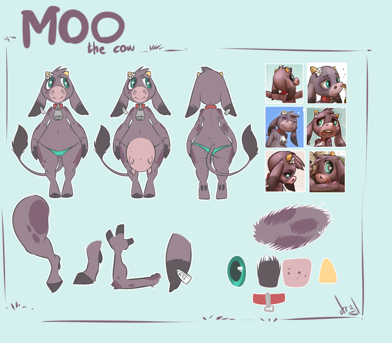 Moo ref sheet Many of you asked me to do a ref sheet. I’m happy you like her! :)