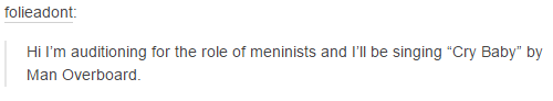 somehownatural:A series of Inappropriate Audition SongsOther tumblr compilations