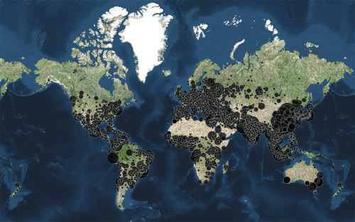 CITIES OF THE WORLD WITH OVER 100,000 INHABITANTS / CIUDADES DEL MUNDO CON MÁS DE 100.000 HABITANTES