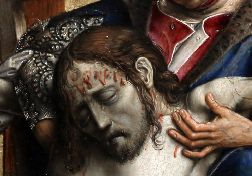 Master of the Saint Bartholomew Altarpiece - The Deposition (c. 1500). Detail.