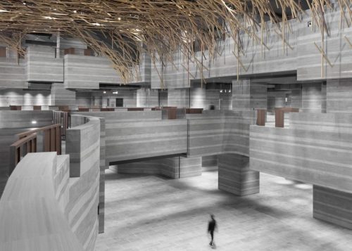 {Neri & Hu was tapped for the interior design in this new cultural centre in China. The studio b