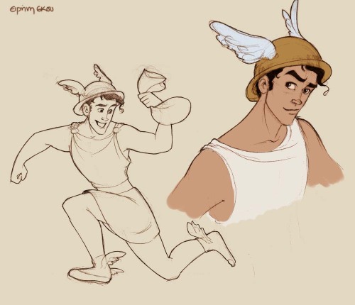 soverylittlehoneybee:  Hera Zeus Poseidon Hestia Hermes Ares Apollo and Artemis Hephaestus Athena Demeter Drawings by wonderful and very talented Ninidu 