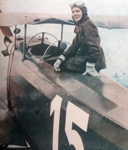 historicaltimes:  Turkish aviator Sabiha Gökçen in the plane that she used to become one of the first female fighter pilots in 1937 via reddit