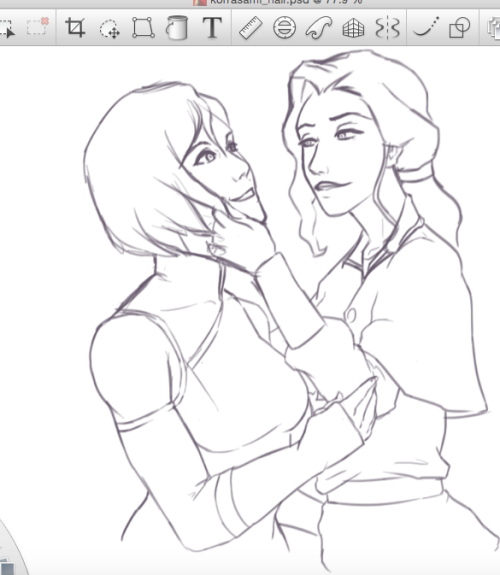 Porn knifoon:  Working on another Korrasami pic. photos