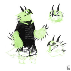 neogeen: Random off Neo designed more around “Me” (I’m built like a chunk) and  some aspects of super classic Neo (bringing back spikes). Ended up  looking mighty cactus bird…  