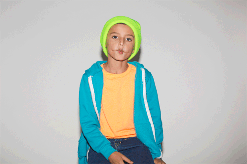 americanapparel:Kid’s Neon Beanies and Flex Fleece Zip Up Hoodies.