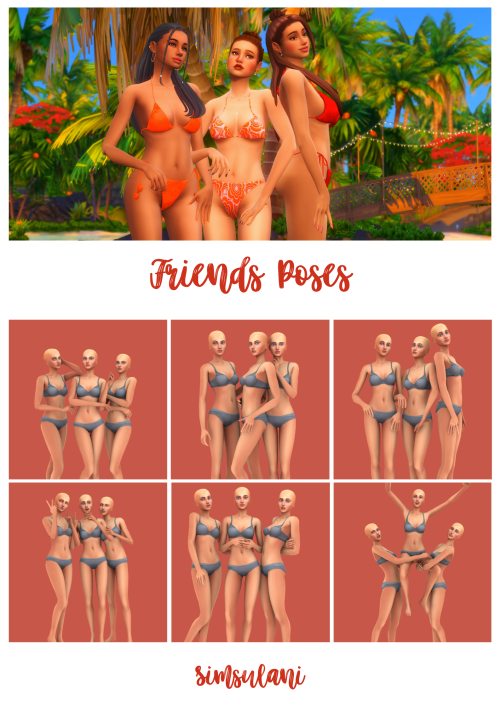 #242 Pose Pack - Friends Poses•  6 posesAndrews Pose Player  Teleport any simDownload : HerePatron, 